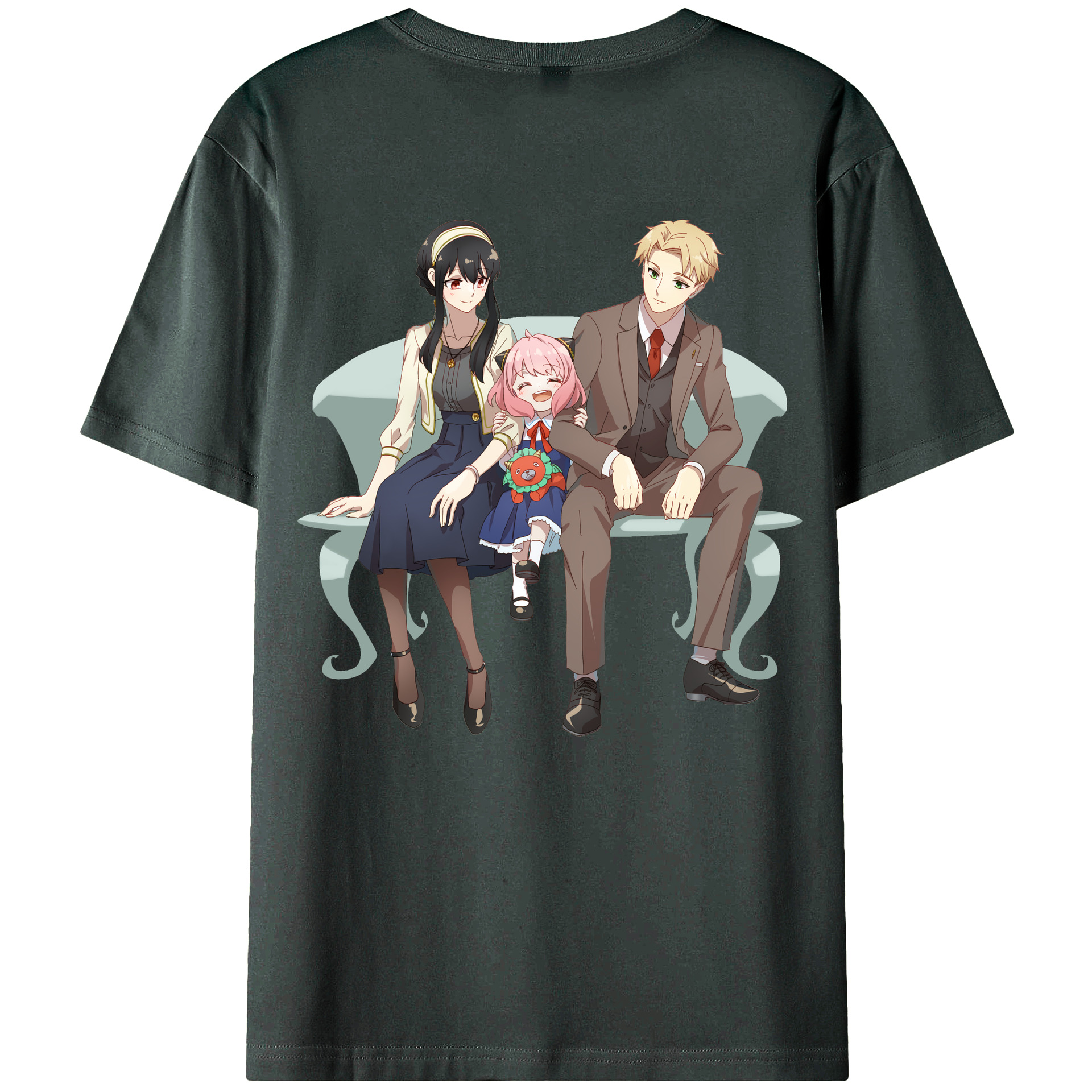 （画像用） SPY×FAMILY间谍家家酒 綿100％ メンズ半袖Tシャツ（バックプリント） 通気性
